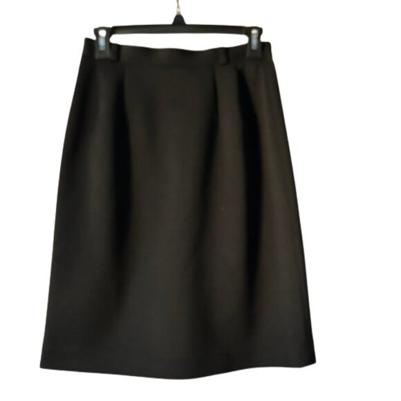 Unknown Brand Women's XS/Sm Black Midi Straight Fully Lined Back Kick Slit Skirt - Picture 1 of 12